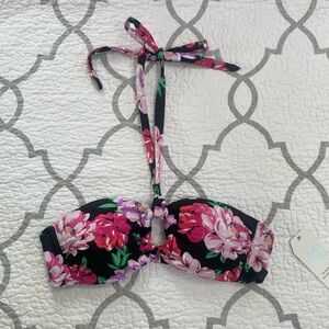 Time and Tru Fashion Swim Top Garden Bloom Women’s Size Large